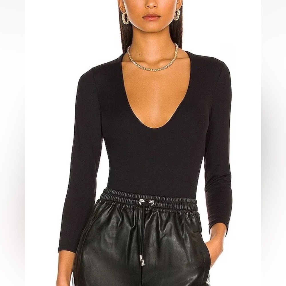 Free People - Black Long Sleeve Bodysuit